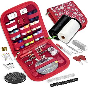 Le Paon Sewing Kit sale Le Paon Sewing Kit in light pewter gray or wildflower red