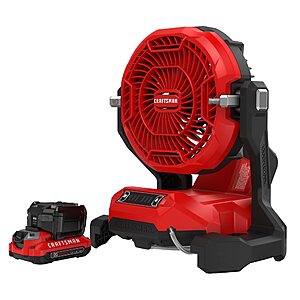 Craftsman 10-Inch Misting Fan with Battery Deal Craftsman 10-Inch Misting Fan with Battery on Amazon