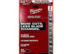 $18.59 – 3-Pack Milwaukee 30-9/16″ 12/14 TPI Compact Extreme Thick Metal Band Saw Blade – Lowest Price Ever on Amazon 3-Pack Milwaukee Band Saw Blades