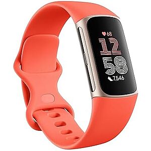 Fitbit Charge 6 Gold/Coral Deal Fitbit Charge 6 Fitness Tracker in gold/coral