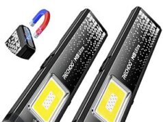$11.59 – 2-pk Rechoo 3-in-1 Magnetic Rechargeable EDC Flashlight w/ Clip (Black) – Lowest Price Ever with Prime or on $35+ 2-pk Rechoo Magnetic Rechargeable EDC Flashlights in black