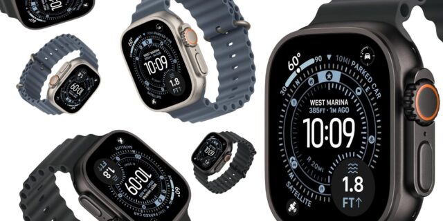 Apple Watch Ultra 3 Deal on Amazon Apple Watch Ultra 3 Ocean Band in Black and Natural Titanium