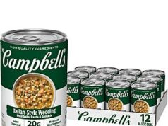 $20.08 – 12-Pack 16.1-Oz Campbell’s Protein Italian Style Wedding Soup ($1.67 Ea) w/ S&S + Free Shipping w/ Prime or on $35+ 12-Pack 16.1-Oz Campbell's Protein Italian Style Wedding Soup ( Ea) w/ S&S + Free Shipping w/ Prime