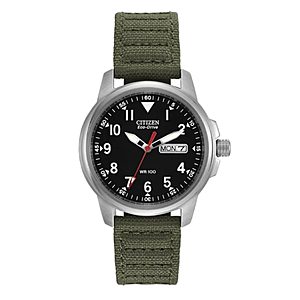 deal-2210 Citizen Men's Eco-Drive Chandler Green Strap Field Watch BM8180-03E