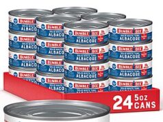 $17.52 – 24-Pack 5-Ounce Bumble Bee Solid White Albacore Tuna in Oil + Free Shipping w/ Prime or on $35+ 24-Pack 5-Ounce Bumble Bee Solid White Albacore Tuna in Oil + Free Shipping w/ Prime or on +