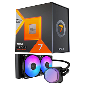 deal-2400 AMD Ryzen 7 7800X3D 4.2 GHz AM5 CPU + Cooler Master Elite Liquid 240 CPU AIO Cooler + Free Shipping