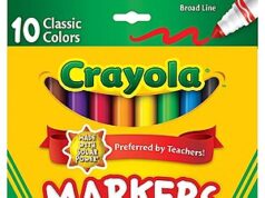 $1.00 – 10-Count Crayola Broad Line Markers $1 + Free Pickup 10-Count Crayola Broad Line Markers + Free Pickup
