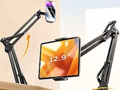 $14.98 – LISEN Tablet Desk Stand Mount w/ Dual Clamps for 4-13″ Tablets & Devices (Black) — + Free Shipping w/ Prime or on $35+ lisen tablet desk stand product image