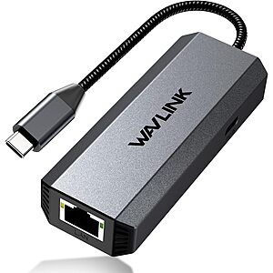 WAVLINK USB C Ethernet Adapter Deal WAVLINK USB C / Thunderbolt to 2.5Gbps Ethernet Adapter