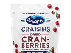 $5.34 – Ocean Spray® Craisins® Original Dried Cranberries, 48oz – with Subscribe & Save A large bag of Ocean Spray Craisins Original Dried Cranberries