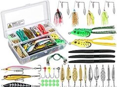 $10.25 – PLUSINNO 102-Piece Fishing Lures Tackle Box Kit w/ Crankbaits, Worms & Accessories – + Free Shipping w/ Prime or on $35+ PLUSINNO 102-Piece Fishing Lures Tackle Box Kit