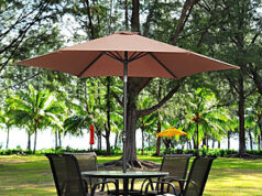 $29.99 – 9′ Ainfox Outdoor Patio Table Umbrella w/ Push Button Tilt/Crank (Various) – at Walmart ainfox outdoor patio table product image
