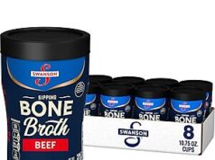 $16.16 – SnS, AC | 2 × 8-Pack 10.75-Oz SWANSON S Sipping Bone Broth (Beef) at Amazon Two boxes of Swanson Sipping Bone Broth (Beef) with single-serve cups