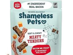 $2.79 – SnS, AC * | 8-Oz Shameless Pets Soft & Chewy Dog Treats (Bacon) at Amazon 8-Oz Shameless Pets Soft & Chewy Dog Treats (Bacon) box