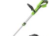 $79.00 – $79 | Greenworks 24V 12″ Cordless String Trimmer/Edger Kit w/ 2.0Ah Battery & Charger at Amazon Greenworks 24V Cordless String Trimmer/Edger with 2.0Ah battery