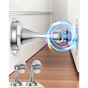 2-Pack Heleman Magnetic Door Stoppers Deal 2-Pack Heleman Magnetic Door Stopper/Catch in Silver