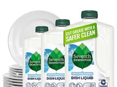 $14.01 – 3-Pack 50-Oz Seventh Generation Hand Wash Dish Liquid Soap Refill (Free & Clear) with Subscribe & Save Three bottles of Seventh Generation Free & Clear Dish Liquid Soap Refill on Amazon