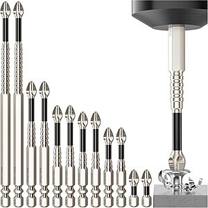HJKLIUT Impact Driver Bit Set Deal 12-piece HJKLIUT Magnetic Phillips Impact Driver Bit Set