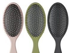 $7.99 – * | 3-Pk Conair Detangler Hair Brushes for Wet or Dry Hair at Amazon 3-Pk Conair Detangler Hair Brushes in a bathroom