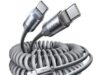 $6.99 – | 2-Pack 4′ LISEN USB A to USB C 3.1A Coiled Carplay Cables (Grey) at Amazon LISEN USB A to USB C coiled carplay cable in grey