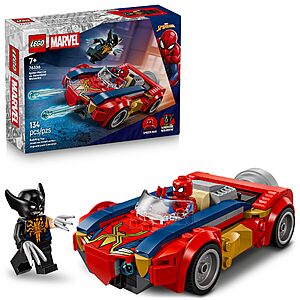 LEGO Marvel Spider-Man and Venomized Wolverine Set on Amazon 134-Piece LEGO Marvel Spider-Man Car vs. Venomized Wolverine
