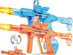 $12.49 – 2-Pack Maysida Electric Water Gun w/ Sound & Lights (26-33ft Range) – with Prime or on Orders over $35 Maysida Electric Water Gun in use outdoors