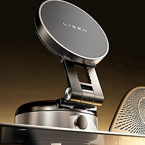 deal-790 LISEN Electric MagSafe Vacuum Suction Phone Holder for iPhone (Silver; Glass, Mirrors & Other Smooth