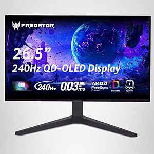 Acer Predator QD-OLED Monitor Deal Acer Predator QD-OLED 2560x1440 240Hz Monitor