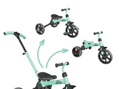 $25.76 – Yvolution Y Velo Flippa 4-in-1 Kids Tricycle to Balance Bike – Green – Free Shipping Yvolution Y Velo Flippa transformable toddler bike in green