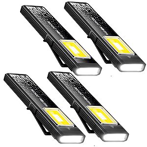 RECHOO Flashlight Deal 4-Pack RECHOO Waterproof Portable Rechargeable Magnetic Camping Flashlight
