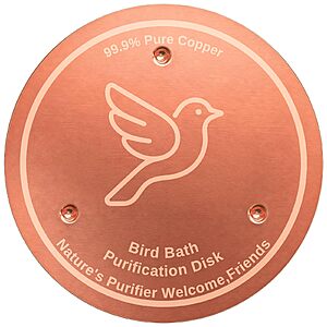 Azomabox Copper Disc for Bird Bath sale Azomabox Copper Disc for Bird Bath, Dove model
