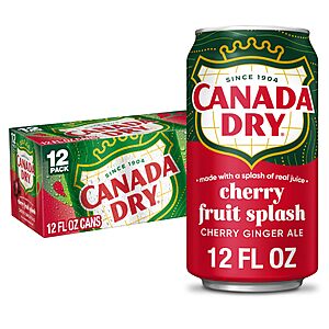 Canada Dry Cherry Gingerale Fruit Splash Deal 12-Pack 12-Oz Canada Dry Cherry Gingerale Fruit Splash