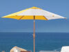$19.85 – Ainfox 7.5ft Beach Round Market Patio Umbrellas, UV Resistant (Yellow / White / No Tilt) ainfox 75ft beach round product image