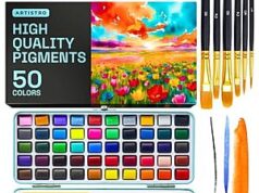 $9.49 – SnS * | 48-Piece ARTISTRO Watercolor Portable Paint Set at Amazon 48-Piece ARTISTRO Watercolor Portable Paint Set in a travel case