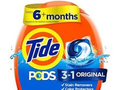 $62.10 – SnS, AC * | 4 × 112-Count Tide PODS Laundry Detergent Pacs (Original) (+5% Subscribe & Save, -33%, -20% Multibuy Discount) 4 packs of 112-Count Tide PODS Laundry Detergent Pacs (Original)