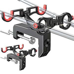 Eyoyo USA Fishing Rod Holder Discount 2-Pack Clamp-On Dual Rod Fishing Rod Holder by Eyoyo USA