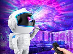 $9.99 – Astronaut Galaxy Star Projector Night Light w/ Remote & 17 Modes (Blue) – + Free Shipping w/ Prime or on $35+ Astronaut Galaxy Star Projector Night Light in blue