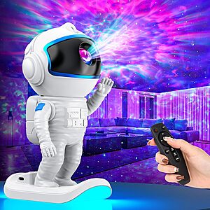 Astronaut Galaxy Star Projector Night Light deal Astronaut Galaxy Star Projector Night Light in blue
