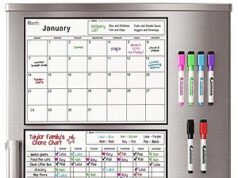 $7.49 – 3-Pack Home & Me Magnetic Dry Erase Calendar Whiteboard for Fridge w/ 6 Markers & Eraser + Free Shipping w/ Prime or on $35+ 3-Pack Home & Me Magnetic Dry Erase Calendar Whiteboard for Fridge with 6 Markers & Eraser