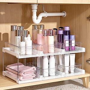 Sindcom Bathroom Organizer Deal Sindcom 3 Pack 2 Tier Bathroom Under Sink Organizers and Storage