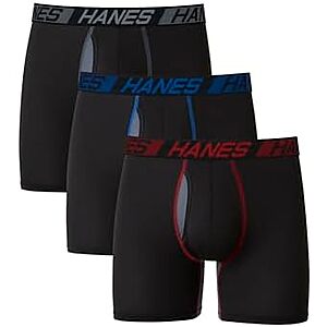 3-Pack Hanes Men's Total Support Pouch Boxer Briefs deal 3-Pack Hanes Men's Total Support Pouch Boxer Briefs in Black