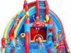 $399.99 – ELEMARA Speed Racer Kids Inflatable Water Slide Bounce House, 15 in 1 191x175in Double Slide Water Park with Climbing Wall Now on Sale at Amazon ELEMARA Speed Racer Inflatable Water Slide Bounce House