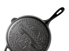 $20.99 – Victoria 12-Inch Day of the Dead La Calaca Cast Iron Skillet + Free S&H w/ Prime or $35+ Victoria 12-inch Day of the Dead La Calaca Cast Iron Skillet