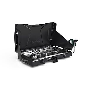 Coleman Triton 2-Burner Portable Camping Stove Coleman Triton 2-Burner Propane Stove with wind guards