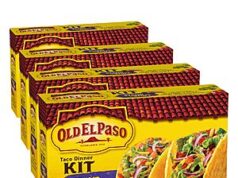 $7.98 – Old El Paso Stand ‘N Stuff Taco Dinner Kit, 8.8 oz. (Pack of 4) on Amazon for with Subscribe & Save Old El Paso Stand 'N Stuff Taco Dinner Kit in a pack