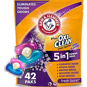 S&S AMZ ARM & HAMMER Plus OxiClean Odor Blasters Laundry Detergent Pak deal S&S AMZ ARM & HAMMER Plus OxiClean Odor Blasters Laundry Detergent Pak