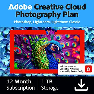 Adobe Creative Cloud Photography Plan sale Adobe Creative Cloud Photography Plan on Newegg