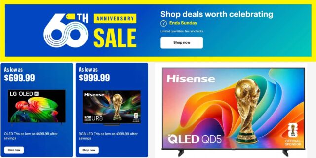 Best Buy 60th Anniversary Sale: Hisense Smart TV 58-inch Hisense Class QD50 Hi-QLED Series 4K UHD Smart TV on sale at Best Buy