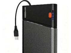 $9.87 – Aaoyun 10000mAh 22.5W PD Fast Charging Portable Power Bank w/ Built-In USB-C Cable (Grey) + Free Shipping w/ Prime or on $35+ Aaoyun 10000mAh 22.5W PD Fast Charging Portable Power Bank with Built-In USB-C Cable in Grey