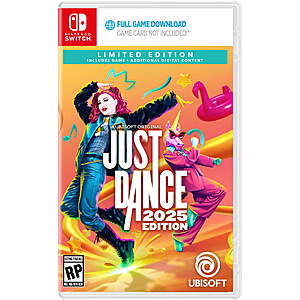 Just Dance 2025 Nintendo Switch deal Just Dance: 2025 Edition box cover for Nintendo Switch